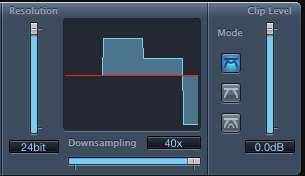 the test file reduced to 4-bits, no downsampling